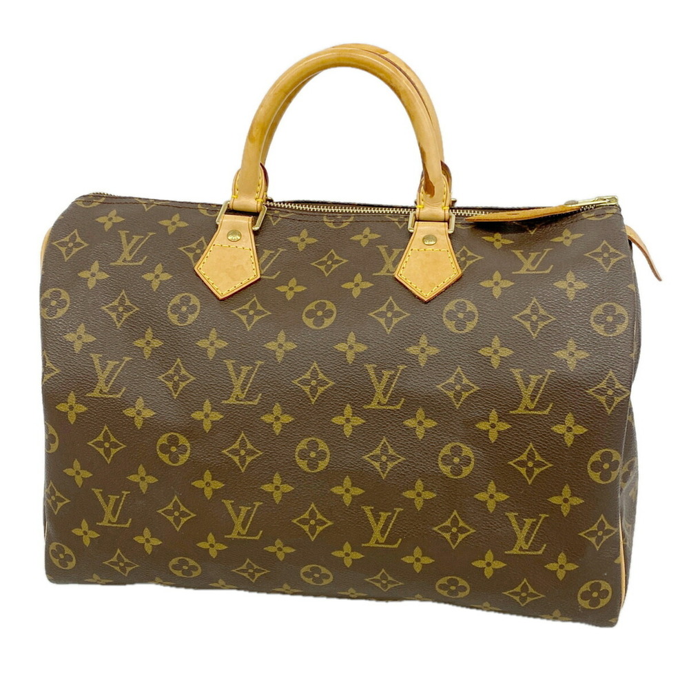 Louis Vuitton Monogram Speedy 35 Handbag M41107 Brown Women's